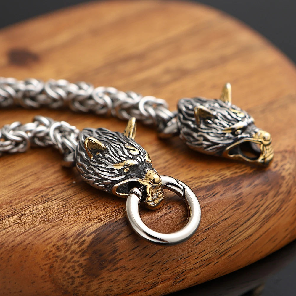 PENDRA Wolf Gold Celtic Bracelet