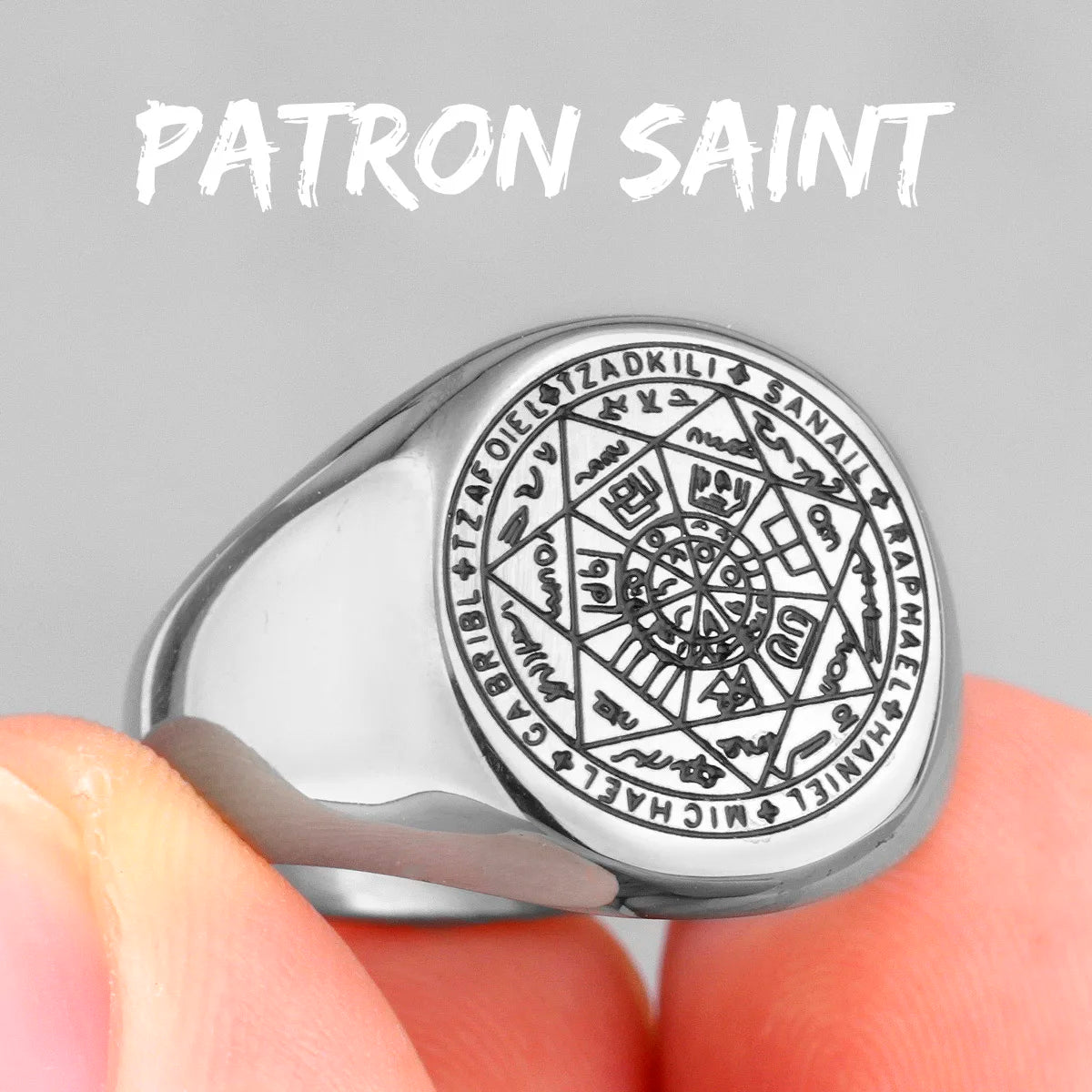 PENDRA Constellation Patron Saint Steel Ring