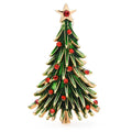 PENDRA Noelisse Rhinestone Enamel Christmas Tree Brooch