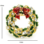 PENDRA Rosawreath Christmas Flower Wreath Brooch