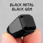 PENDRA Rhinestone Boyfriend Biker Steel Ring