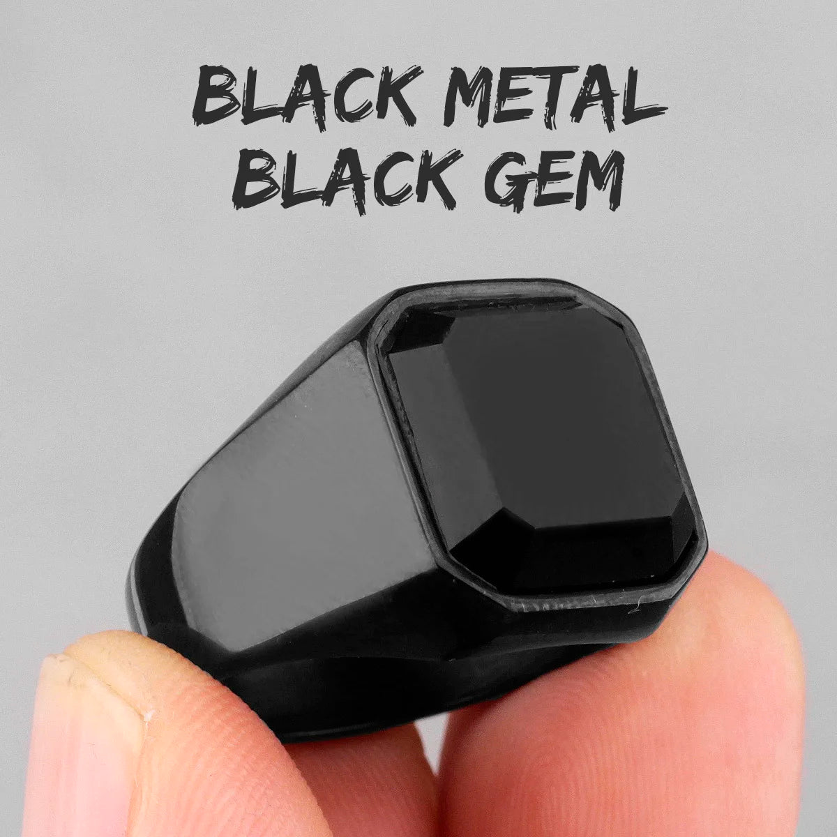 PENDRA Rhinestone Boyfriend Biker Steel Ring