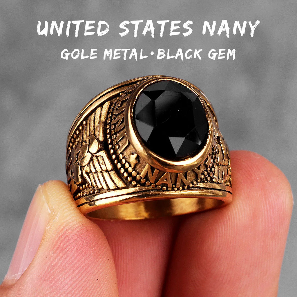 PENDRA Rhinestone United States Punk Ring