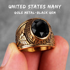 PENDRA Rhinestone United States Punk Ring