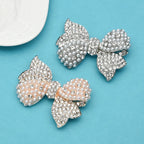 PENDRA Bellara Sparkling Rhinestone Pearl Bowknot Brooch