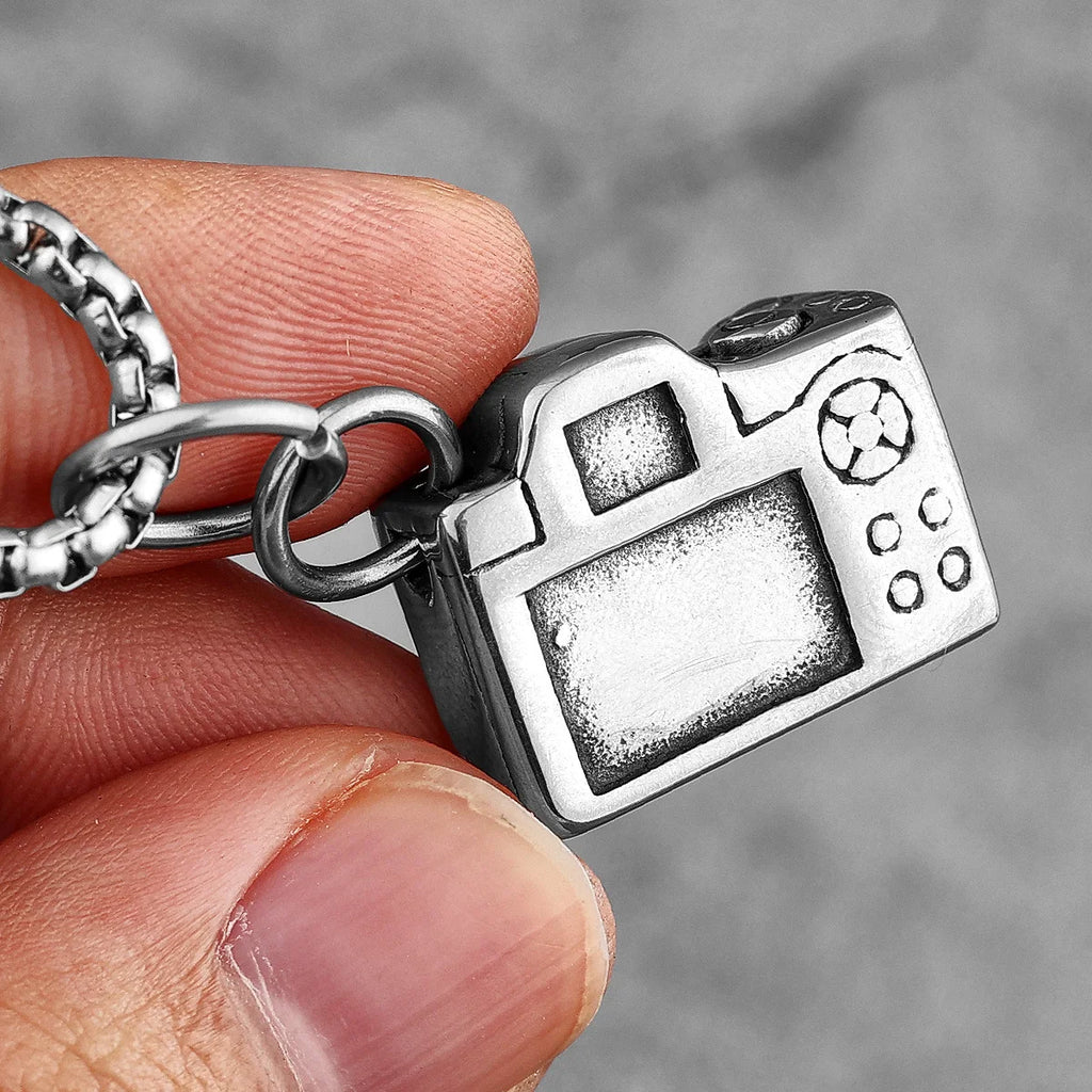 PENDRA SLR Camera Boyfriend Steel Necklace