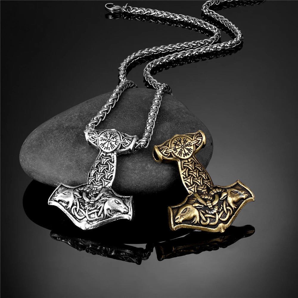 PENDRA Rune Norse Hammer Necklace