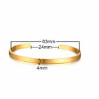 Classic Openning Bangles Bracelet for Women Men,Stainless Steel Cuff Bracelet,High Polished Bangles Gift