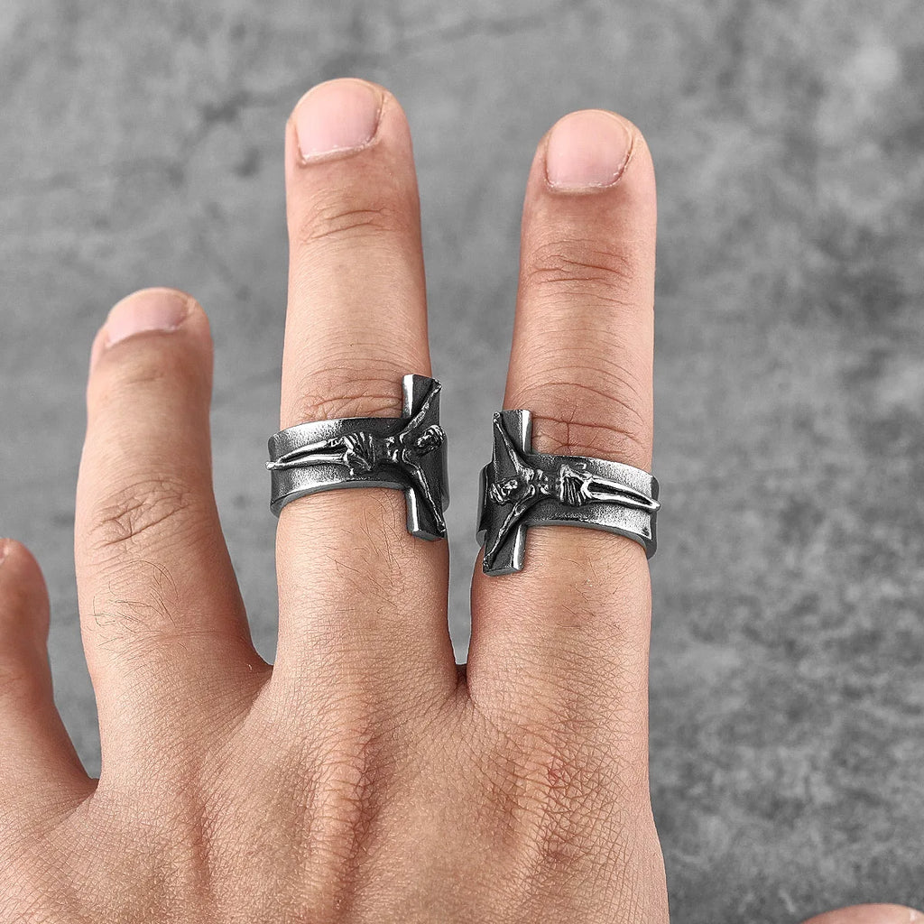 PENDRA Good Friday Jesus Steel Ring