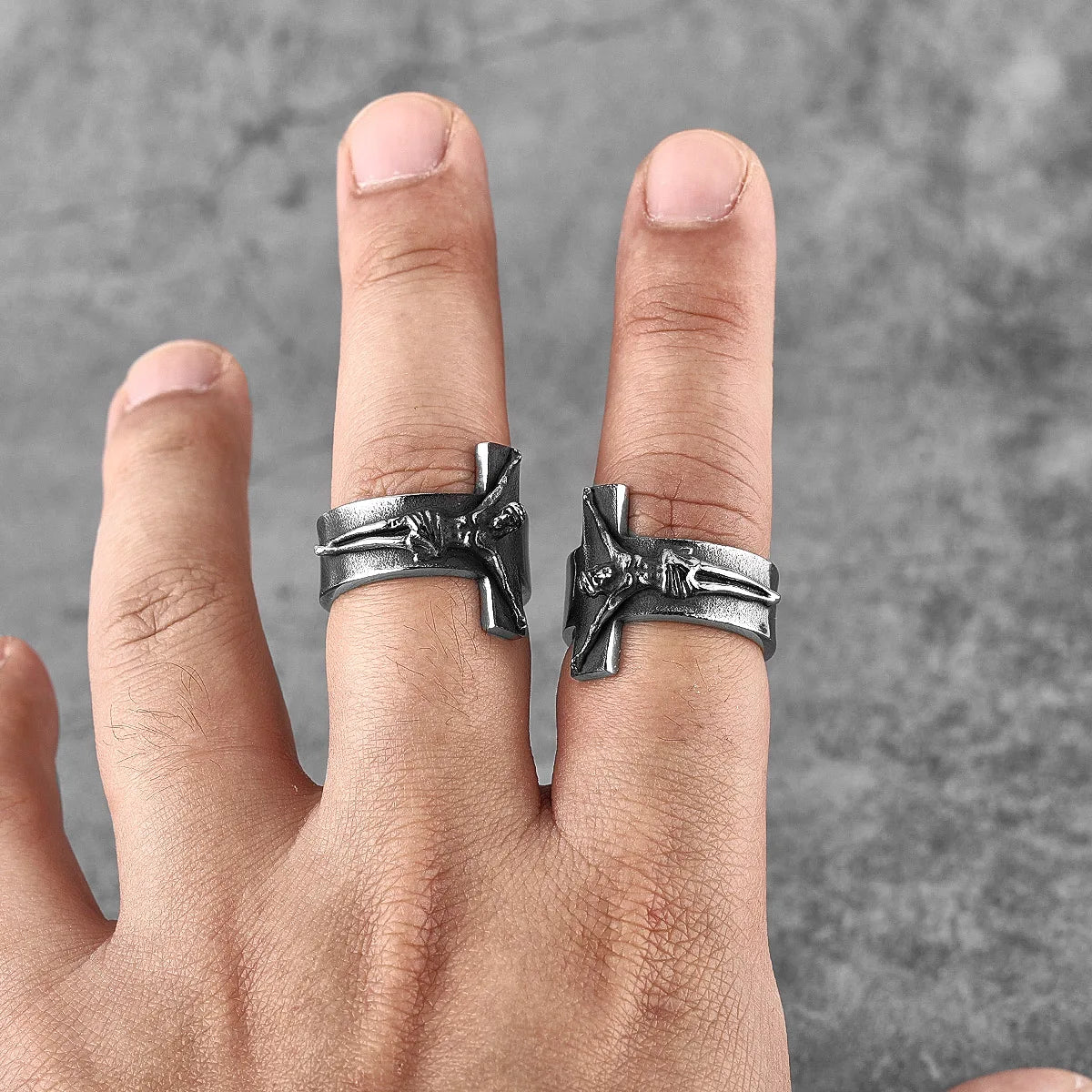 PENDRA Good Friday Jesus Steel Ring