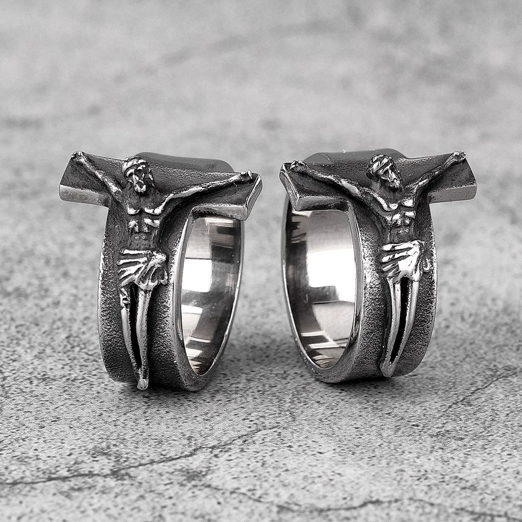 PENDRA Good Friday Jesus Steel Ring
