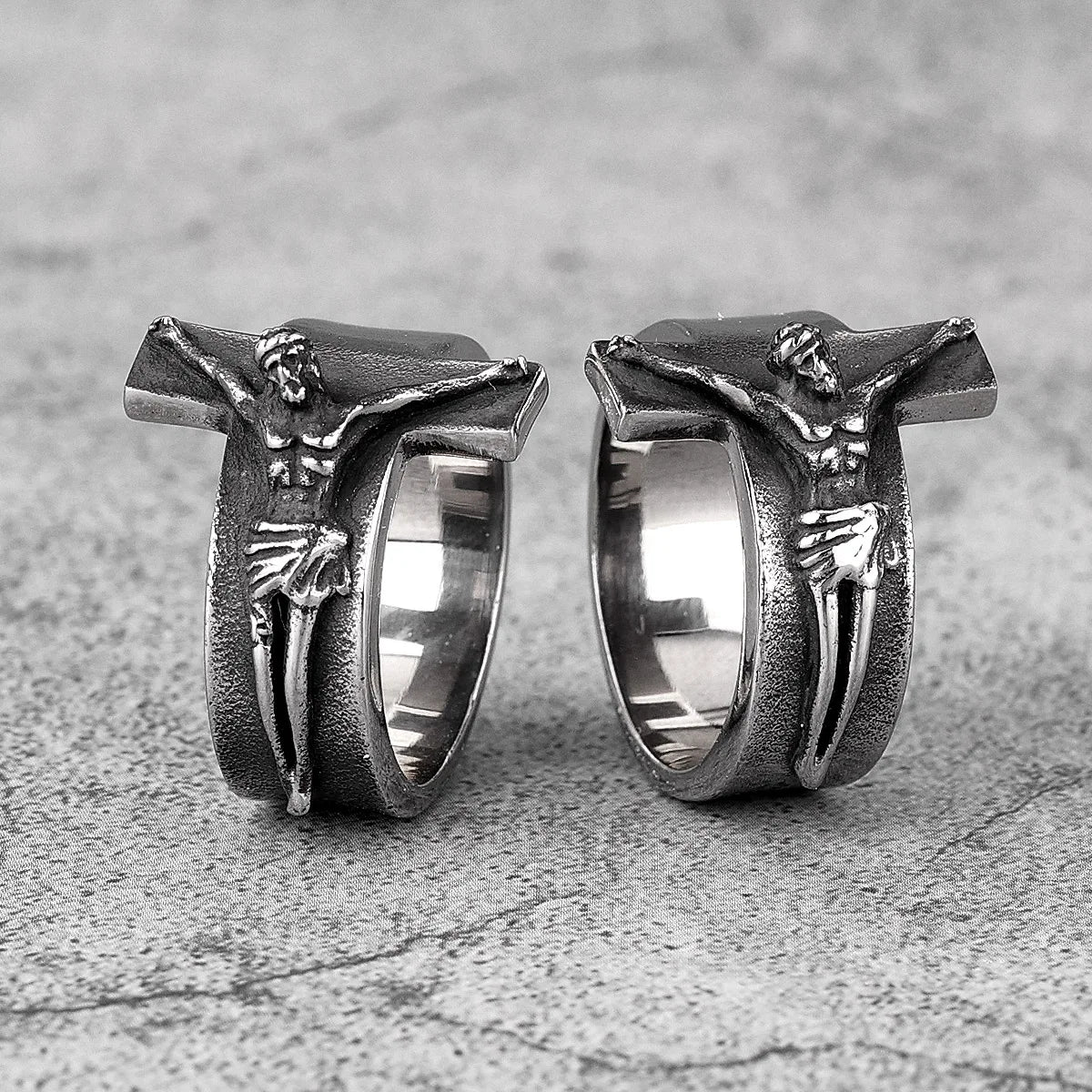 PENDRA Good Friday Jesus Steel Ring
