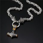 PENDRA Wolf Rune Steel Necklace
