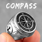 PENDRA Navigator Compass Sailor Steel Ring