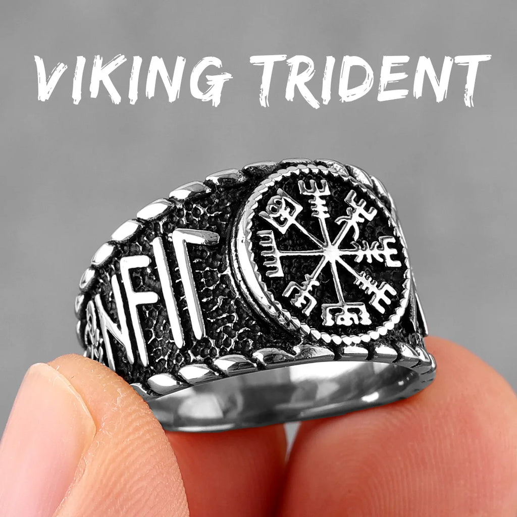 PENDRA Norse Mythology Odin Steel Ring
