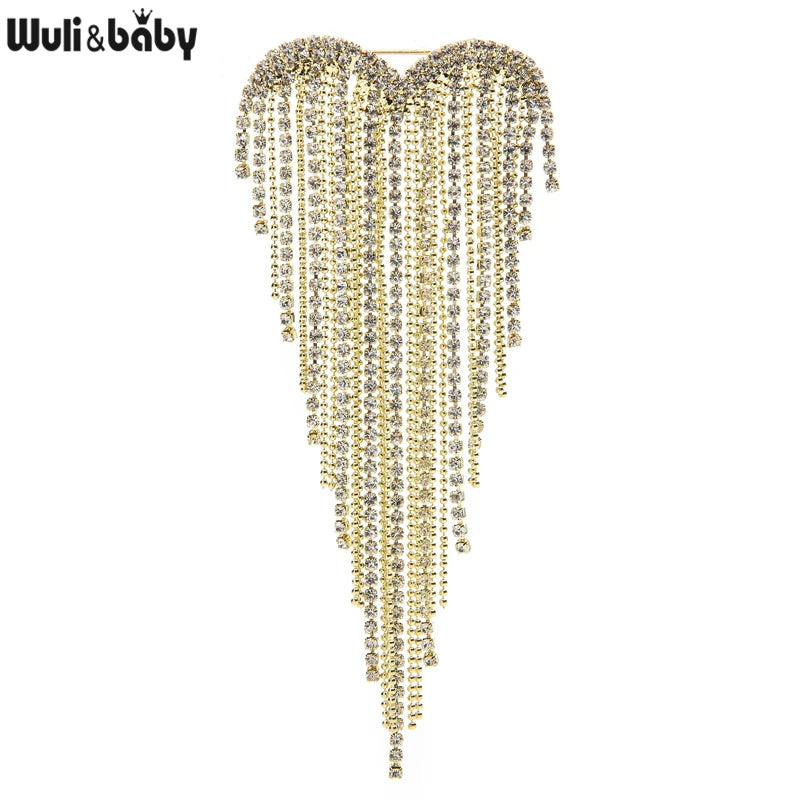 PENDRA Heartelle Tassel Heart Brooch