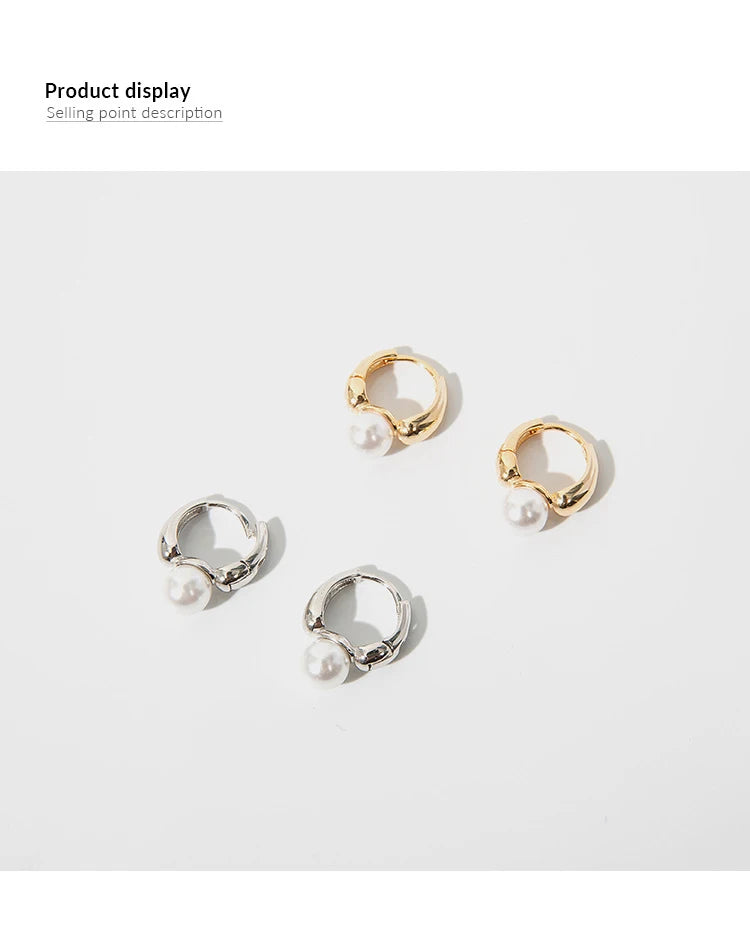 PENDRA Hoop Silver Gold Earrings