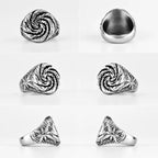 PENDRA Hole Swirl Boyfriend Steel Ring