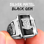 PENDRA Walton Tiger Rhinestone Steel Ring