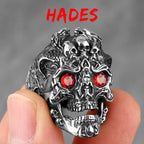 PENDRA Domineering Hades Skull Steel Ring