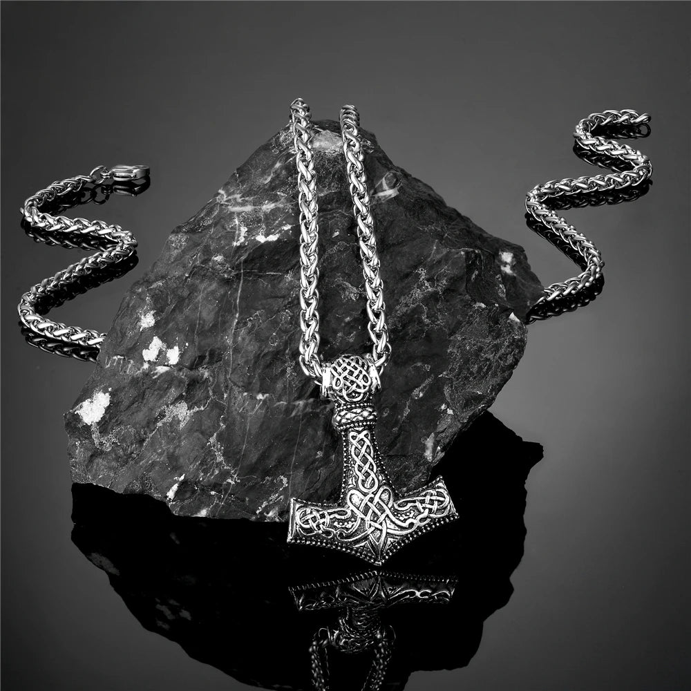 PENDRA Rune Norse Hammer Necklace