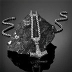 PENDRA Rune Norse Hammer Necklace