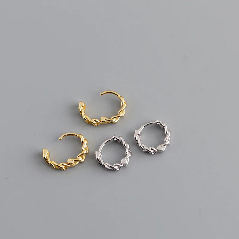 PENDRA Hoop Sterling Silver 4 Earrings