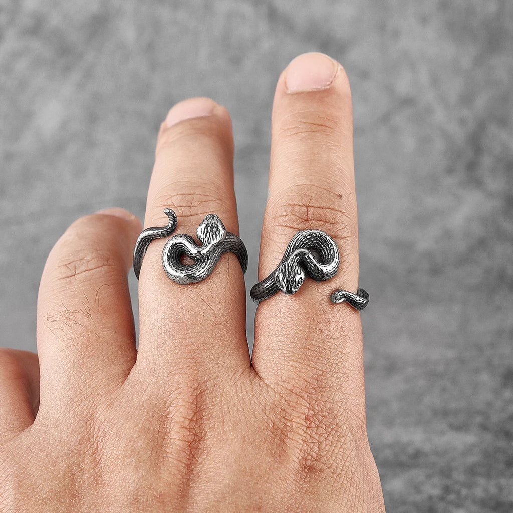 PENDRA Rattlesnake Viper Snake Steel Ring