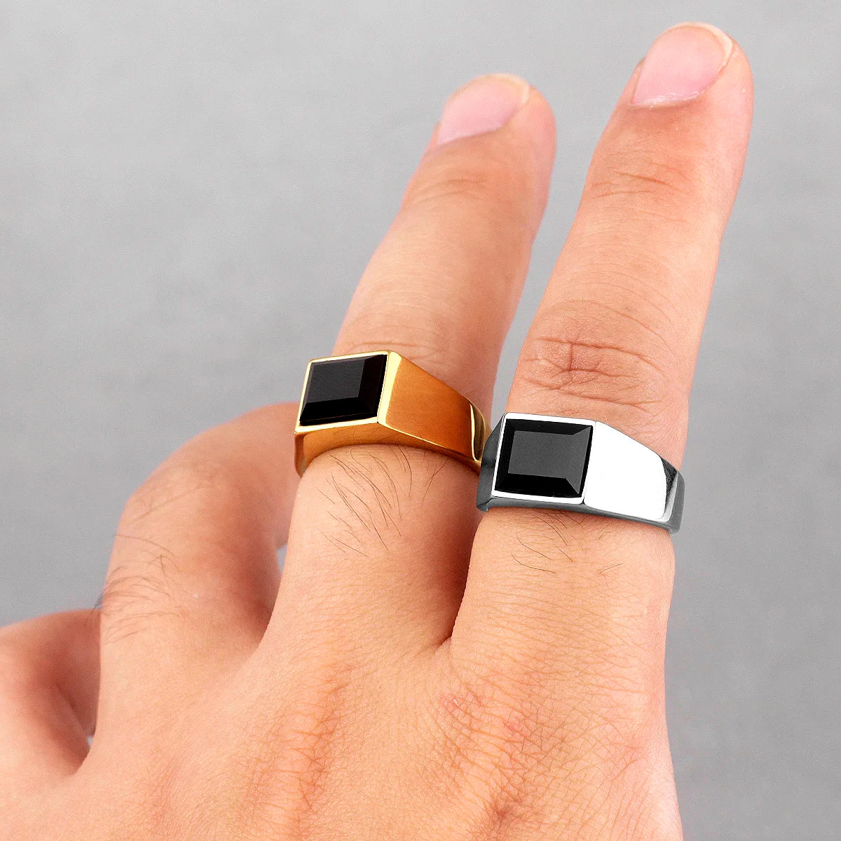 PENDRA Skinny Boyfriend Biker Steel Ring