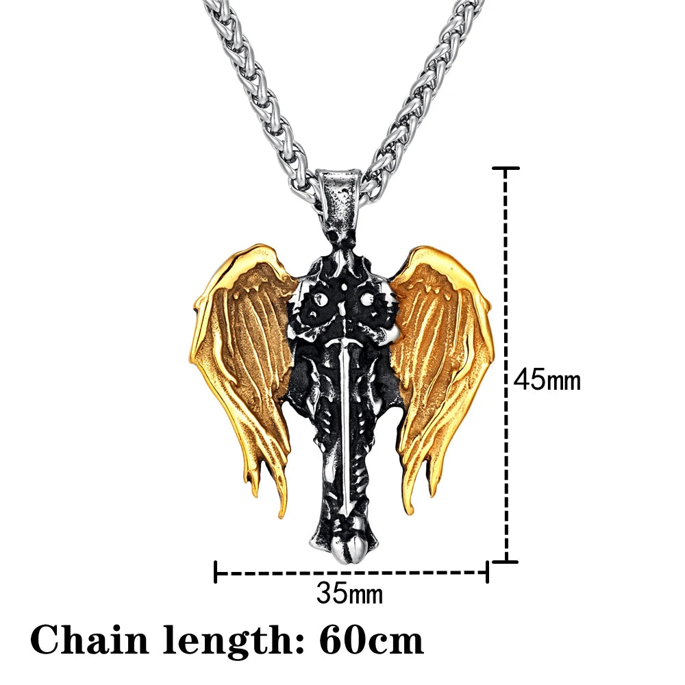 PENDRA Angel Wings Gold Necklace
