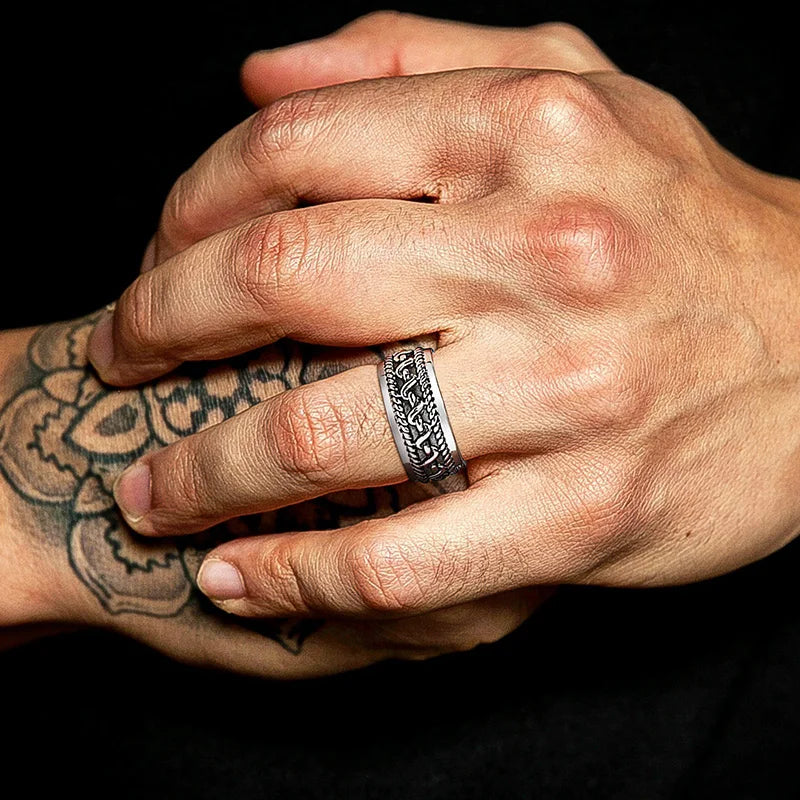PENDRA Design Pattern Steel Ring
