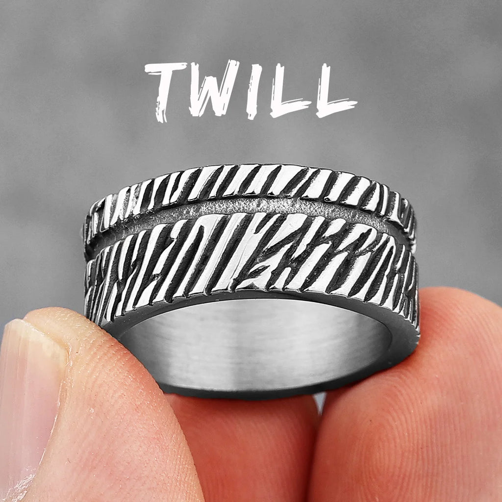 PENDRA Black Geometry Charm Ring