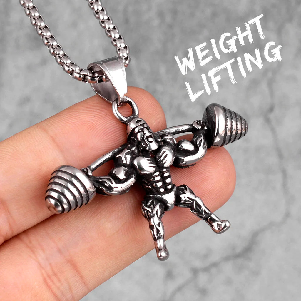 PENDRA Fitness Gym Bodybuilding Steel Necklace