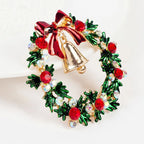 PENDRA Bellwreath Enamel Wreath Bell Brooch