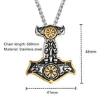 PENDRA Wolf Gold Compass Necklace