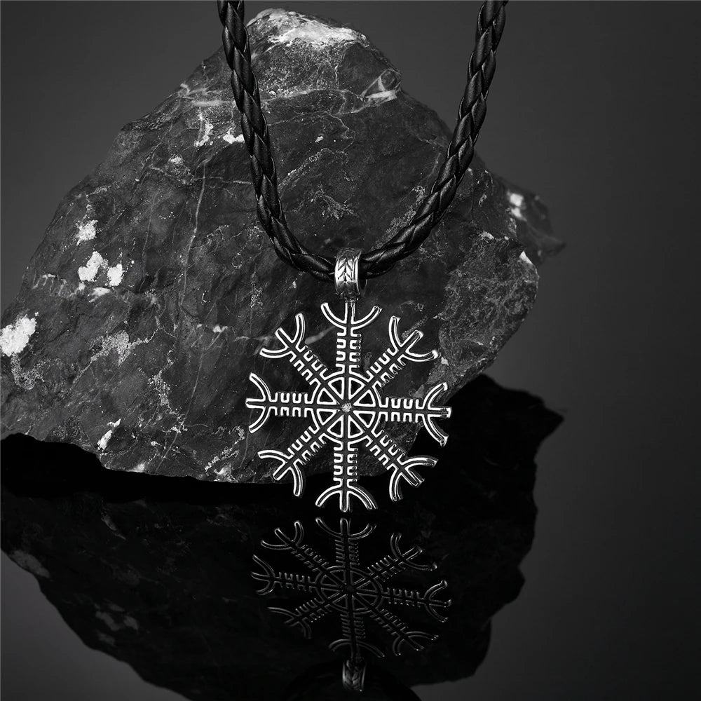 PENDRA Rune Compass Vegvisir Necklace