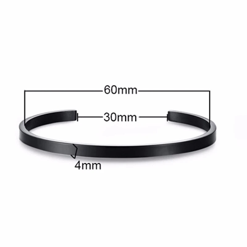 Classic Openning Bangles Bracelet for Women Men,Stainless Steel Cuff Bracelet,High Polished Bangles Gift