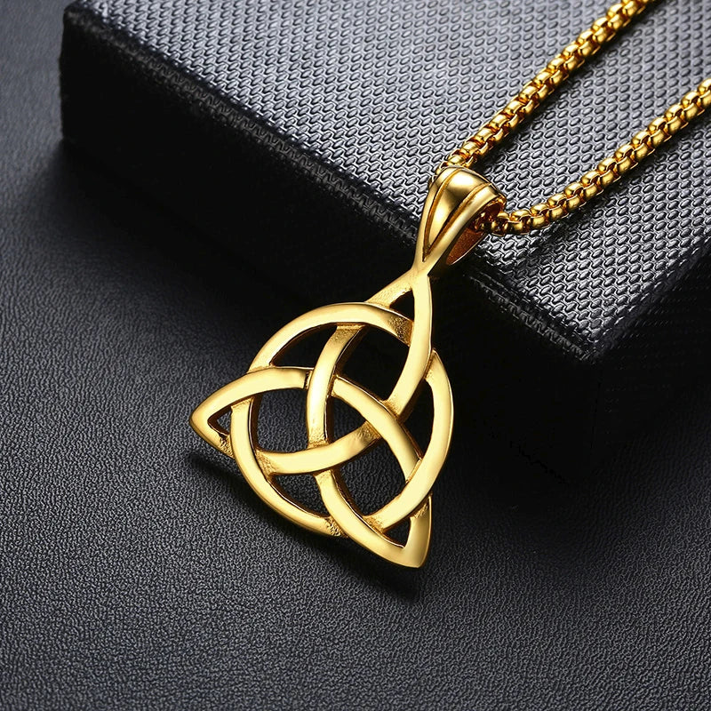 PENDRA Triquetra Knot Pendant Necklace