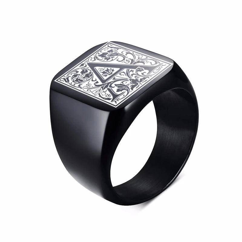 PENDRA MONOGRAM BIKER FANCY Steel Ring