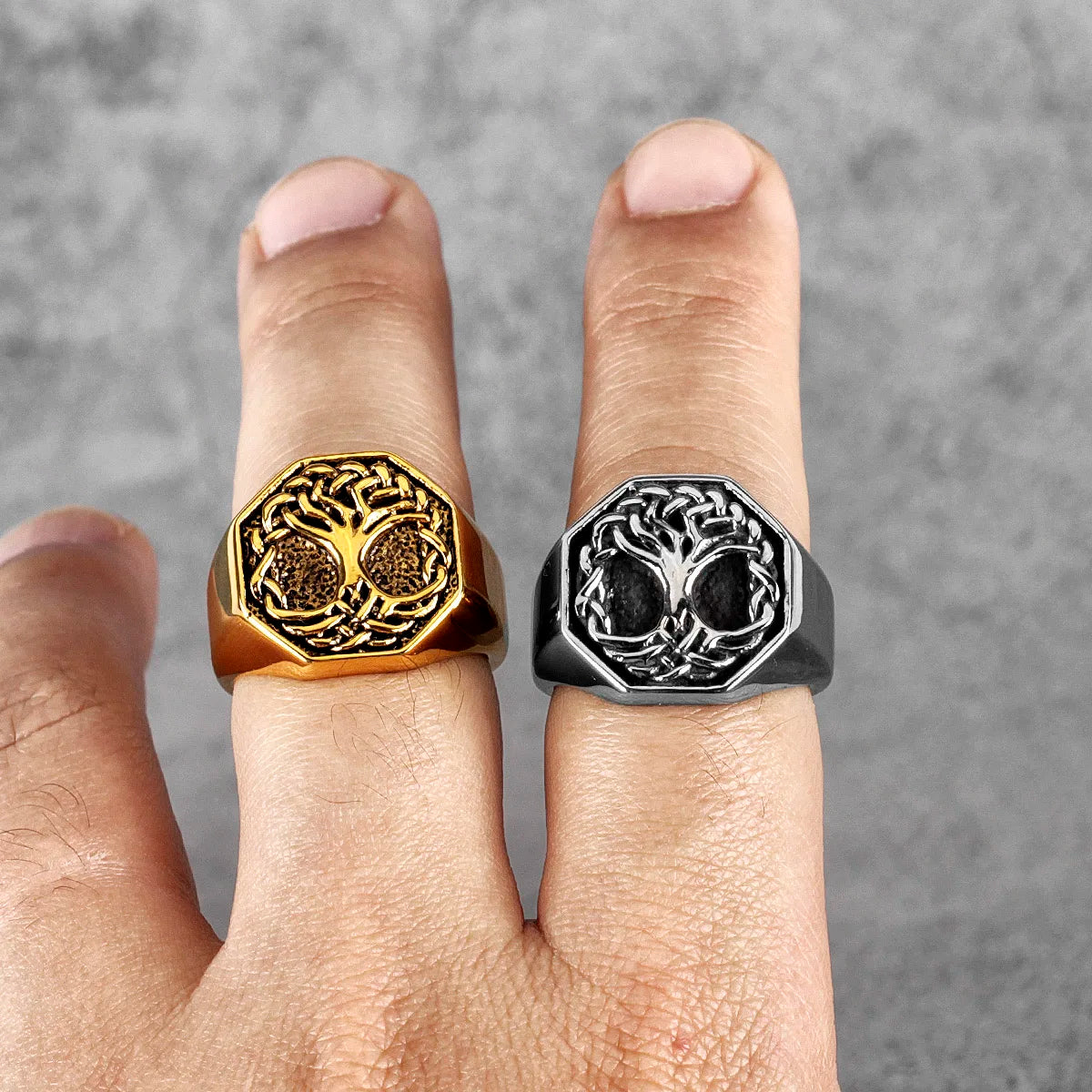 PENDRA Tree Life Celtics Steel Ring