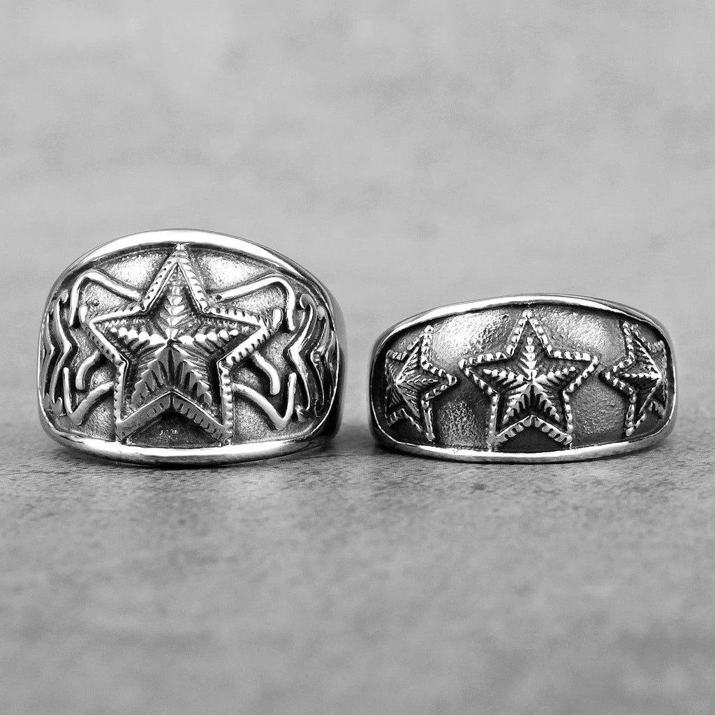 PENDRA Celebrity Super Star Steel Ring