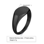 Signet Ring,Stainless Steel Ring for Men, Classic Hipster Unisex Square Signet Ring,Pinky Finger Ring,Mens Small Signet Ring