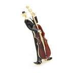 PENDRA Man Playing Cello Brooch