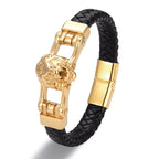 PENDRA Wolf Gold Steel Bracelet