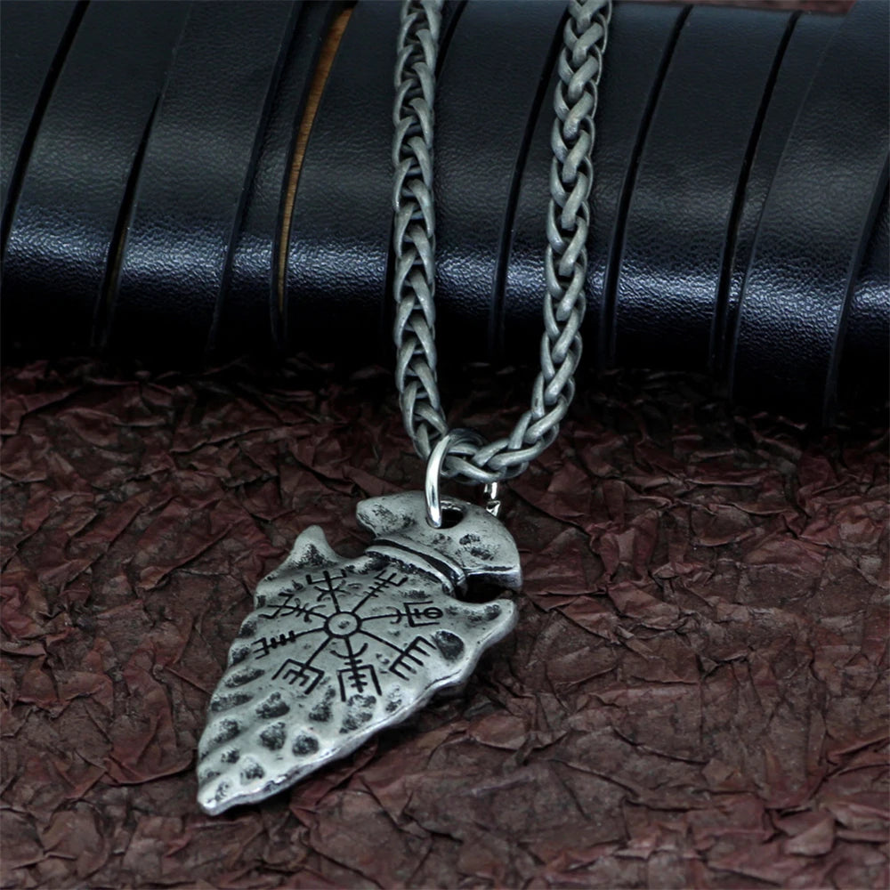 PENDRA Leather Compass Necklace
