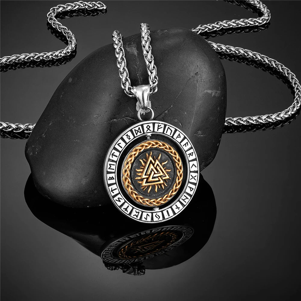 PENDRA Rune Compass Viking Necklace