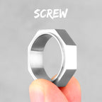 PENDRA Vintag Engine Screw Steel Ring