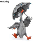 PENDRA Enamel Cute Umbrella Duck Dancing Animal Brooch