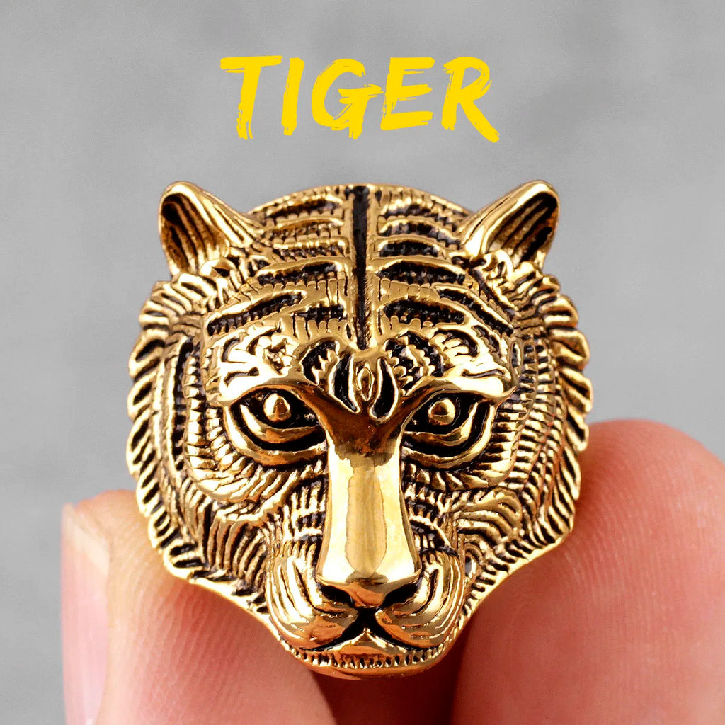 PENDRA Domineering Tiger Animal Steel Ring