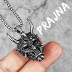 PENDRA Japanese Hannya Horn Steel Mask
